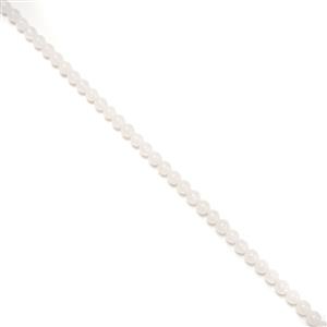 180cts Angolan White Quartz Plain Rounds Approx 8mm, 38cm Strand