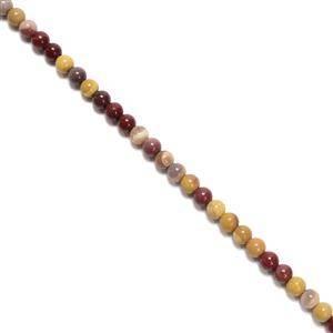 75 Cts Mookite Plain Rounds Approx 6mm With 2mm Drill Holes, 38cm Strand  