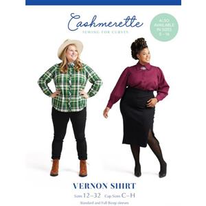 Cashmerette Vernon Shirt Pattern  Size 12-32 