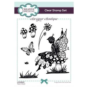 Creative Expressions Designer Boutique Take A Seat 6 in x 4 in Clear Stamp Set