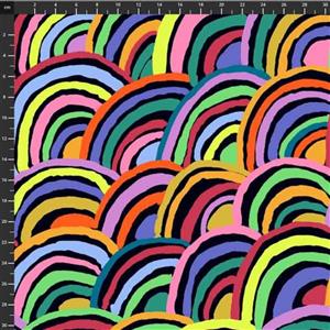 Kaffe Fassett Collective Rainbows Black Fabric 0.5m