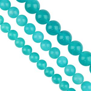 ICY AMAZONITE CLOSEOUT - Peru Icy Amazonite Rounds 12mm, 9mm and 8mm (19cm Strands)