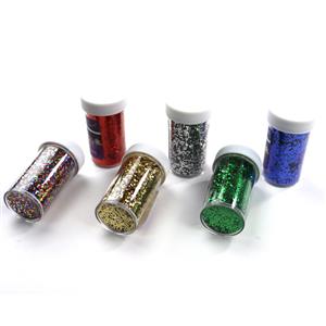 Glitter Essentials! Red, Blue, Green, Silver, Gold, Multi - 21g Pots