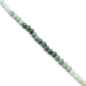 90cts Fei Cui Ombre Jadeite Rounds Approx 8mm, 19cm Strand