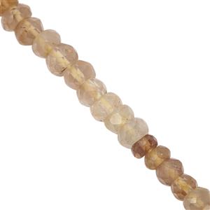 48cts Imperial Topaz Graduated Faceted Rondelles Approx 2.5x1.5 to 4.5x4mm, 33cm Strand