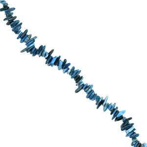 300cts Blue Apatite Long Chips Approx 12x5mm, 38cm strand