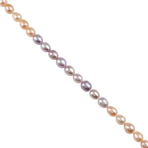 Ombre Freshwater Rice Pearls, Approx 7-8mm, 38cm Strand