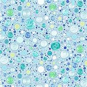 Mindful Mandalas in Blue Pastel Pebble Fabric 0.5m
