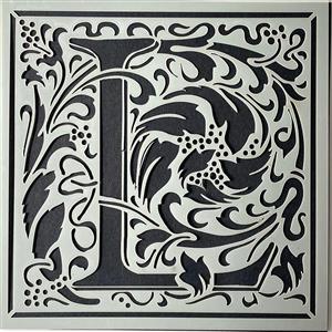 Stencil Up  Cloister Letter - L- William Morris inspired