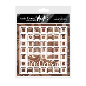 For the Love of Masks - Sweet Chocolate Frame & Background, 7x7''