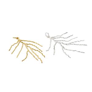 925 Sterling Silver Twig Gemstone Wrap (To Wrap 20mm Donuts), Approx 45-48x33-35mm