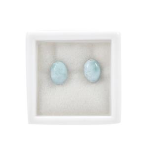 1.50cts Larimar Cabochon Oval Approx 7x5mm Loose Gemstone (Pack of 2)