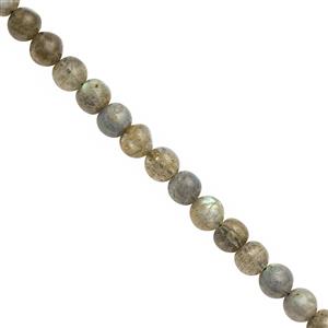 45cts Labradorite Plain Rounds Round Approx 3 to 6mm 30cm Strand