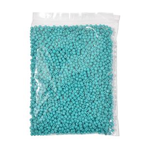 3mm Teal Seed Beads, 100g Bag