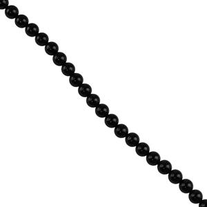 155cts Black Obsidian Plain Rounds Approx 8mm, 38cm Strand