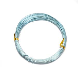 Silver Plated Aqua Aluminum Wire, 1.0mm, Approx 10m