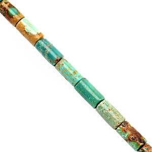 44cts Turquoise Smooth Cylinder Approx 8X4 to 8.5x5mm, 30cm Strand
