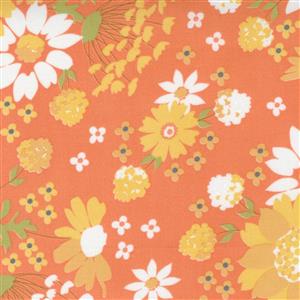 Moda Cozy Up Sunshine Harvest Floral Autumn fall on Cinnamon Fabric 0.5m