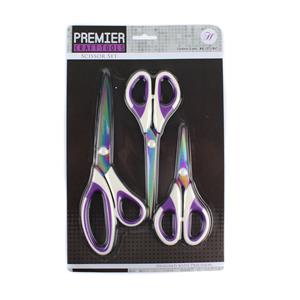 Premier Craft Tools - Rainbow Scissor Set, contains 3 sets - 8.5