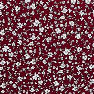 House of Alistair Bordeaux Bloom Viscose Fabric. Sold by the Metre. RRP £12.99