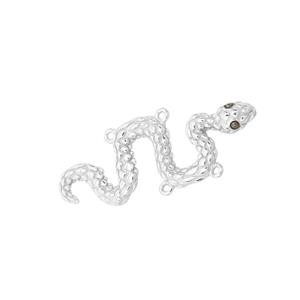 925 Sterling Silver Serpent Multi-Strand Connector Approx 45x18mm