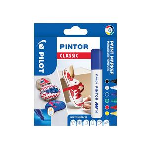 Medium point Classic Colours Fabric Pens Pack of 6 