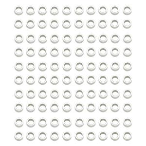 925 Sterling Silver Mini Crimp Beads 1mm ID, 100pcs