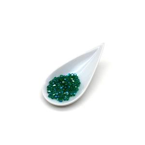 Czech Fire Polished Beads – Crystal Emerald AB, 4mm (100pcs)