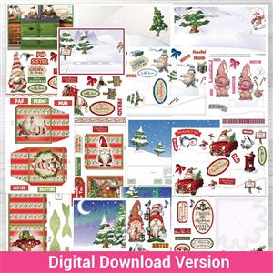 Digital Download Christmas Gnome Cardmaking kit
