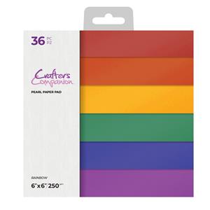Crafter’s Companion 12 x 12 Paper Pad 'Rainbow Plain' - 36 Sheets - 250 GSM