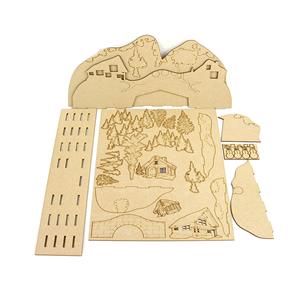 MDF Snowman Village, contains multi layered pieces to form a fabulous scene.