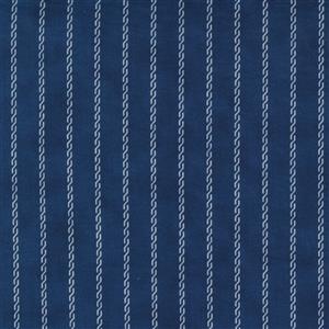 Moda Starlight Gatherings Stripes Nautical Blue Fabric 0.5m
