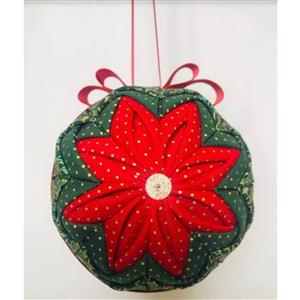 Living in Loveliness NEW Poinsettia Patchwork Bauble