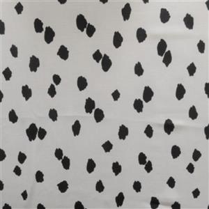 Black Spotted White Florenza Crepe Fabric 0.5m