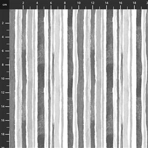 Henry Glass Misty Morning Black Stripes Fabric 0.5m