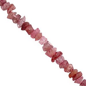 65cts Pink Spinel Rough Nuggets Approx 3.5x2.5 to 8.5x4.5mm, 29cm Strand