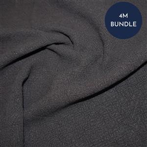 Stone Washed Linen Blend Dark Grey Fabric Bundle (4m)