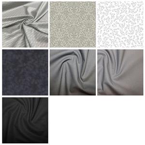 Grey, Black & White Patchwork Cushion F8ths (7pcs)