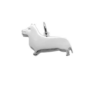 The Queens Corgi In 925 Sterling Silver Approx W 18 x L 11mm; Closed Jump Ring ID: 3mm; OD: 5mm