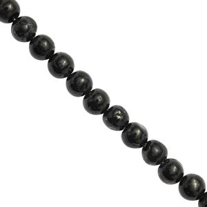 150cts Black Tourmaline Round Smooth Approx 3 to 5mm 100cm Strand