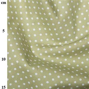 Rose and Hubble Cotton Poplin Spots on Green Fabric 0.5m