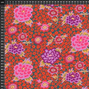 Kaffe Fassett Collective Large and Mini Flowers Red Fabric 0.5m