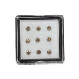 0.48cts Champagne Diamond Round Brilliant Approx 2.3mm (Pack of 9 )