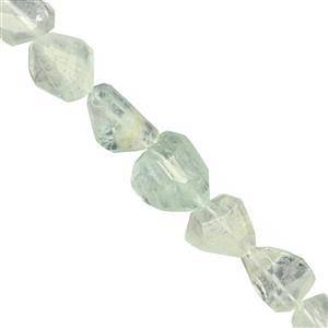 130cts Himalayan Beryl Faceted Tumble Approx 9x7 to 13x10mm, 25cm Strand