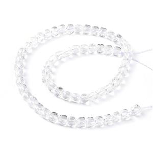 140cts Clear Quartz Faceted Cubes Approx 6-7mm, 38cm Strand
