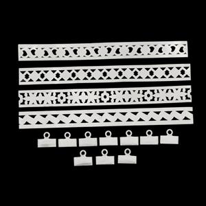 Set of 4 Designs Silver Plated Base Metal Decorative Strip With Instructions By Charlie Bailey