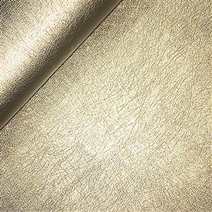 30% Viscose 40% PU Leather 30% Polyester Fabric Light Gold 0.5m