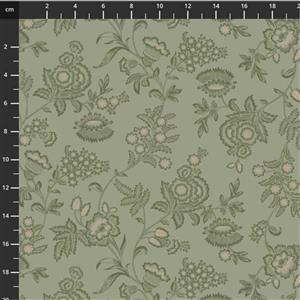 Henry Glass Kim Diehl Sunwashed Romance Cottage Linens Detailed Floral Agua Extra Wide Backing Fabric 0.5m (274cm)