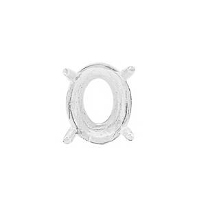 925 Sterling Silver Mount without Shank Oval 10x8mm