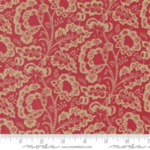 Moda French General Rouenneries Trois Jolie Florals Rouge Fabric 0.5m